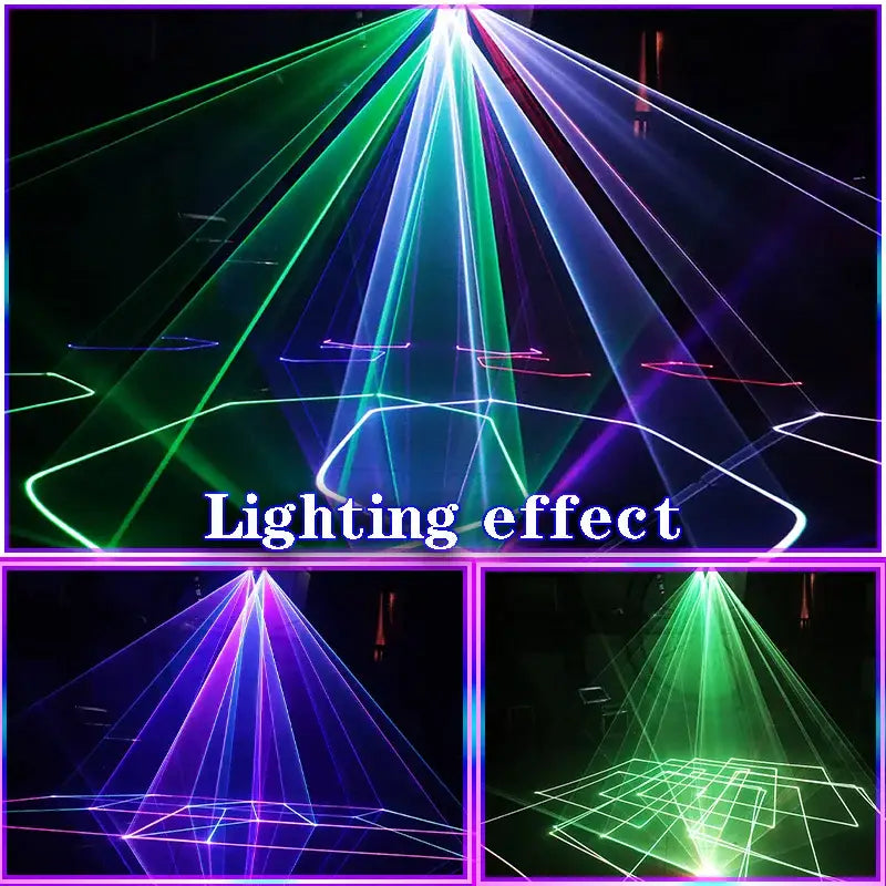 Dynamic geometric beam laser projector – living room party light