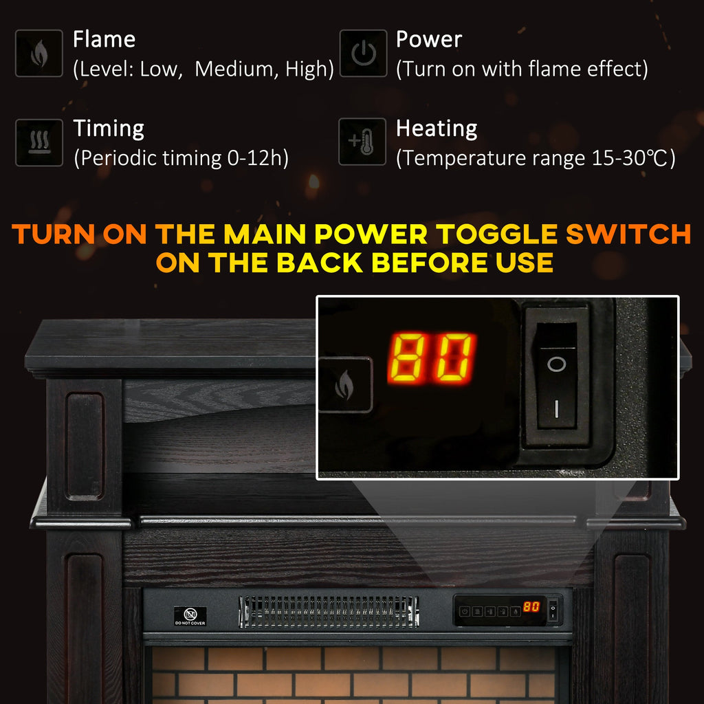 32" Electric Fireplace with Mantel