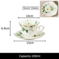 Elegant camellia porcelain cup and saucer – dining room floral tea set