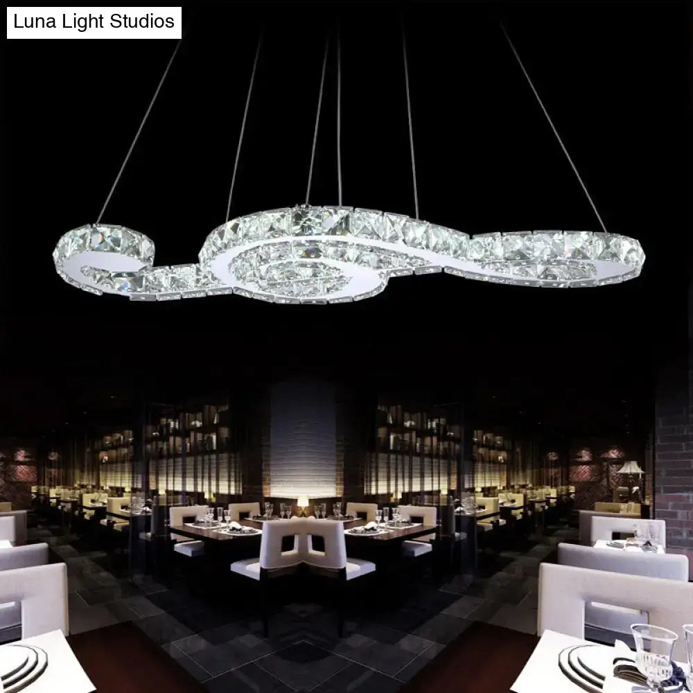 Elegant crystal musical note pendant light – fashion store chandelier