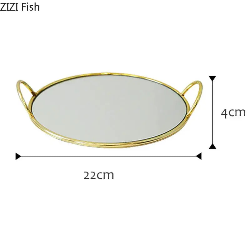 Elegant giraffe gold ceramic jar and brass handle storage tray dining room