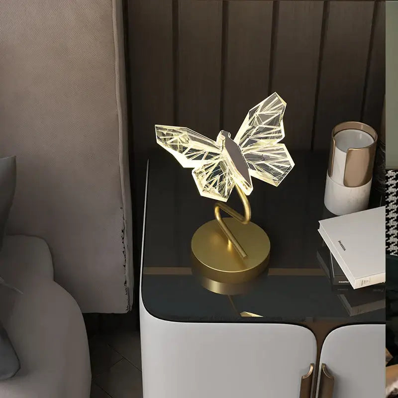 Elegant golden decorbites butterfly chandelier floor lamp bedroom