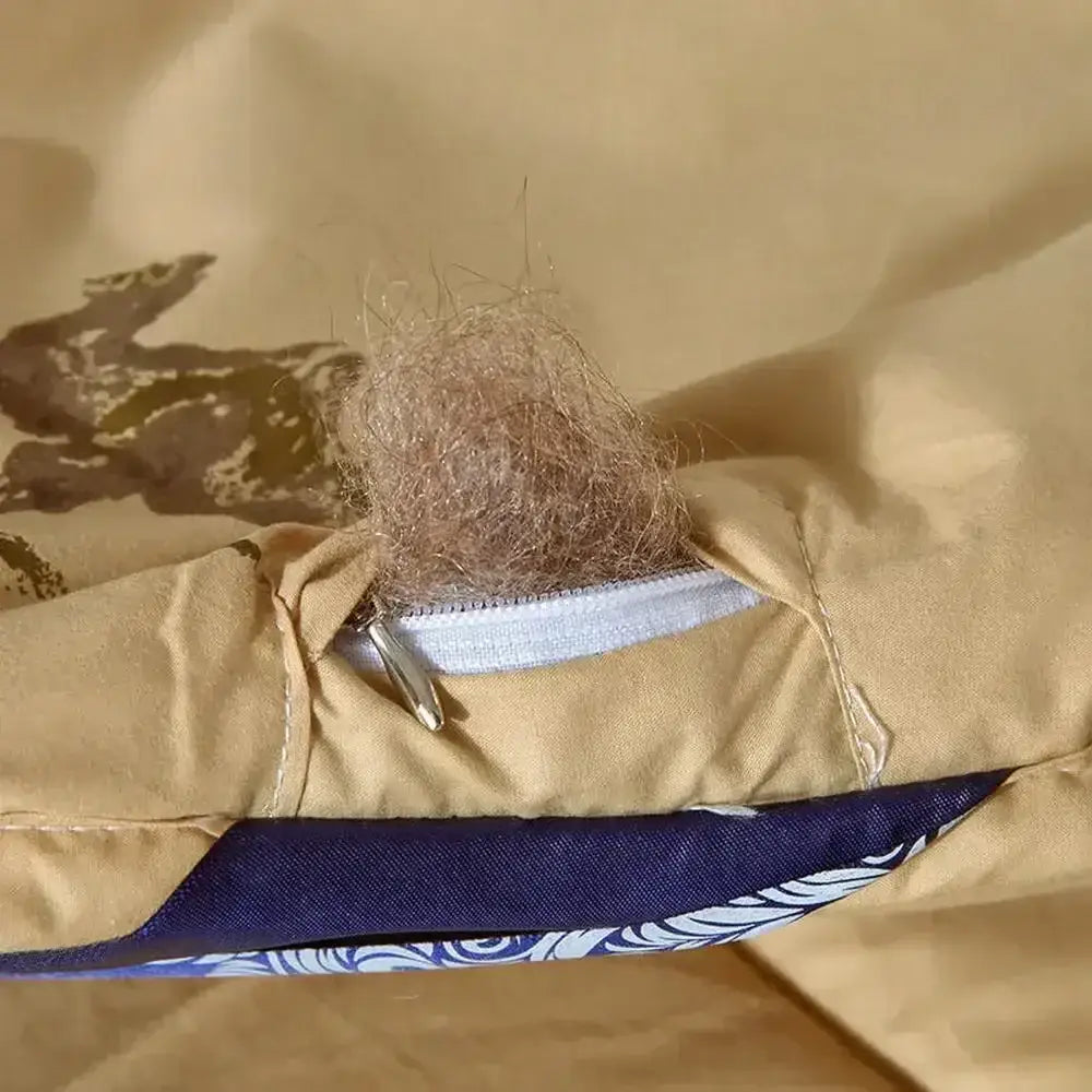 Embroidered beige camel hair quilted blanket bedroom comforter
