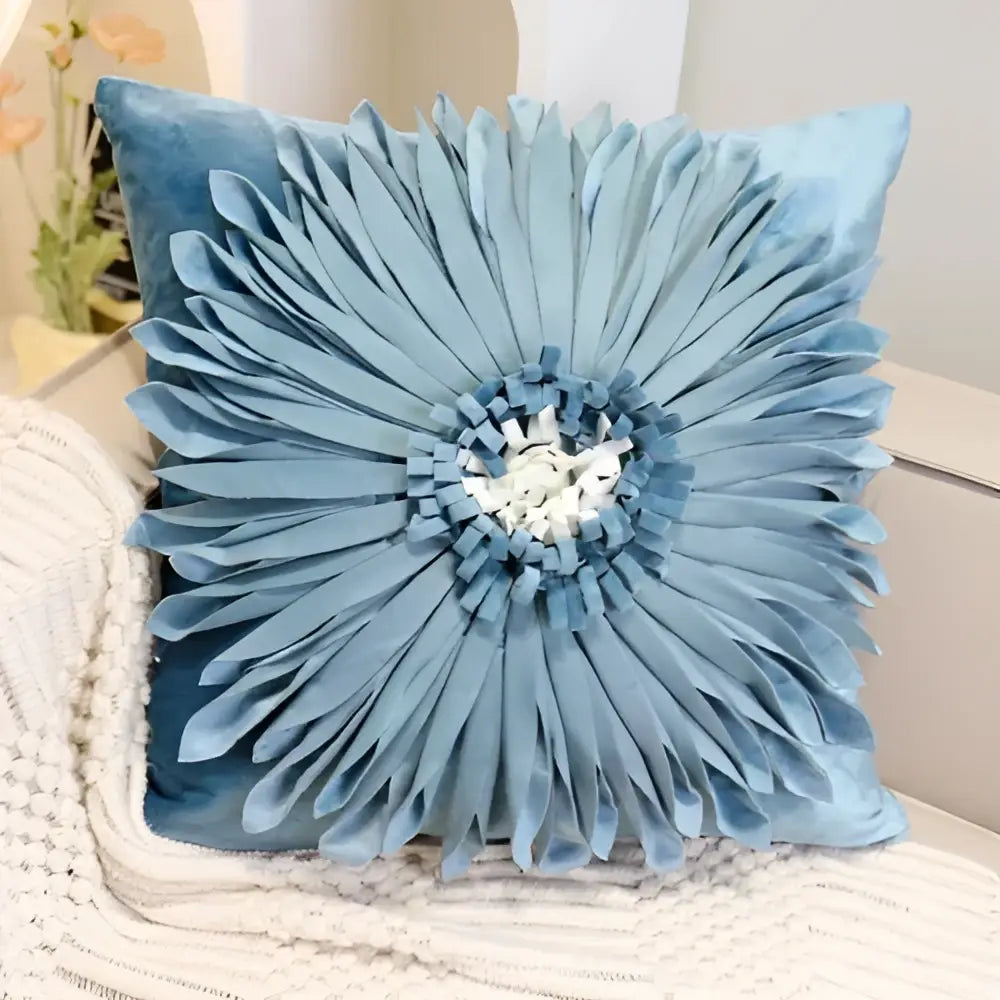 Embroidered lily of the valley blue hyacinth square pillowcase bedroom