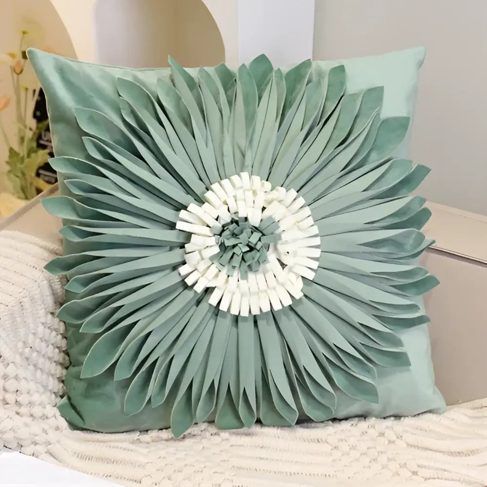 Embroidered lily of the valley blue hyacinth square pillowcase bedroom