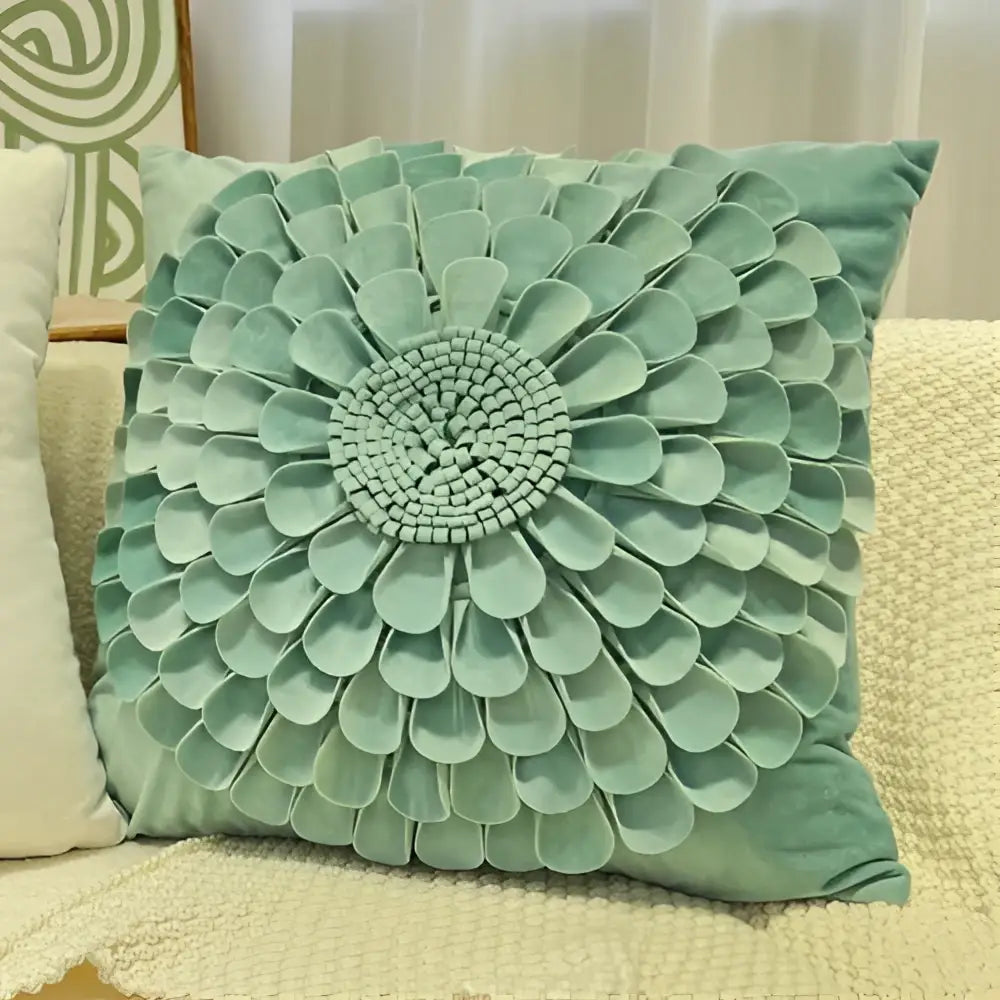 Embroidered lily of the valley blue hyacinth square pillowcase bedroom