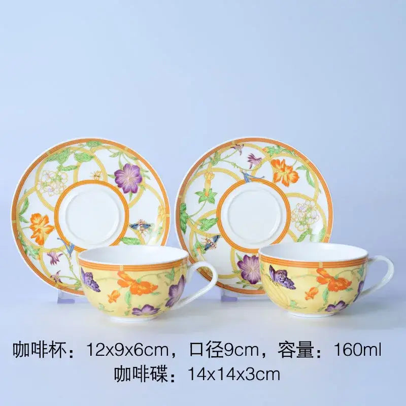Floral turquoise & gold bone dinnerware set dining room tableware