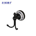Floral white & black stainless steel bathroom towel hook