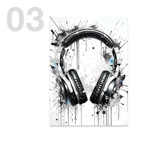 Game Controller Wall Art Black White
