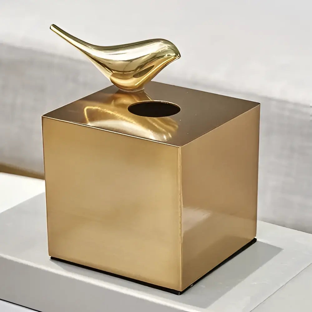 Geometric animal brass color tissue box living room decor