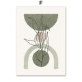 Geometric Leaves Canvas Wall Art