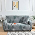 Geometric orange & gray colorful block sofa covers living room slipcover