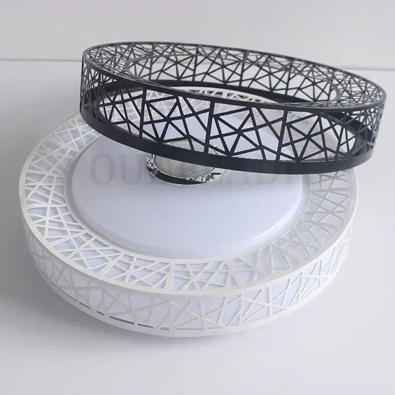 Geometric red lattice bluetooth speaker ceiling light bedroom lamp