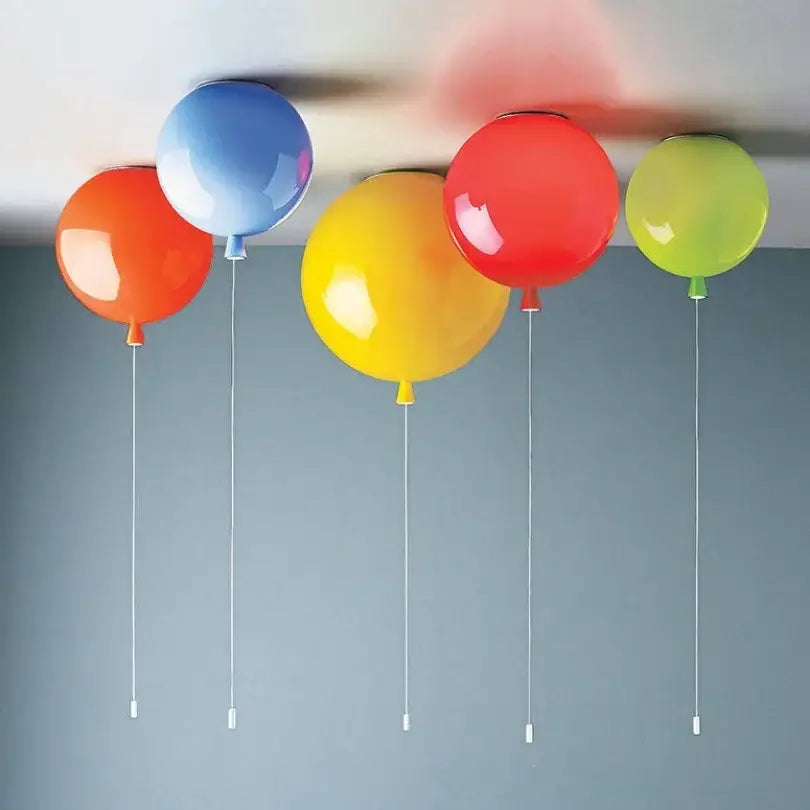 Glossy colorful balloon ceiling lamp for kids bedroom