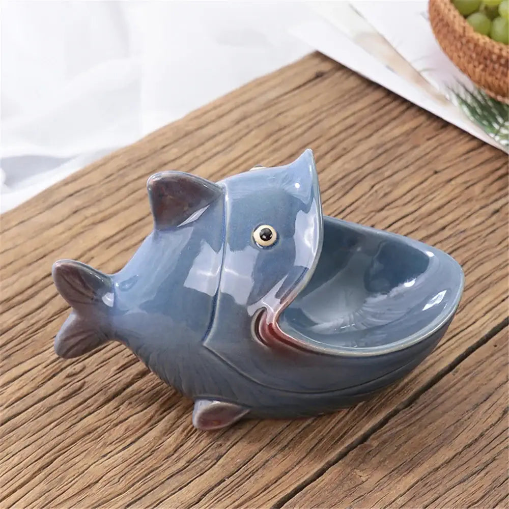 Glossy green & orange decorbites ceramic animal storage frog kitchen