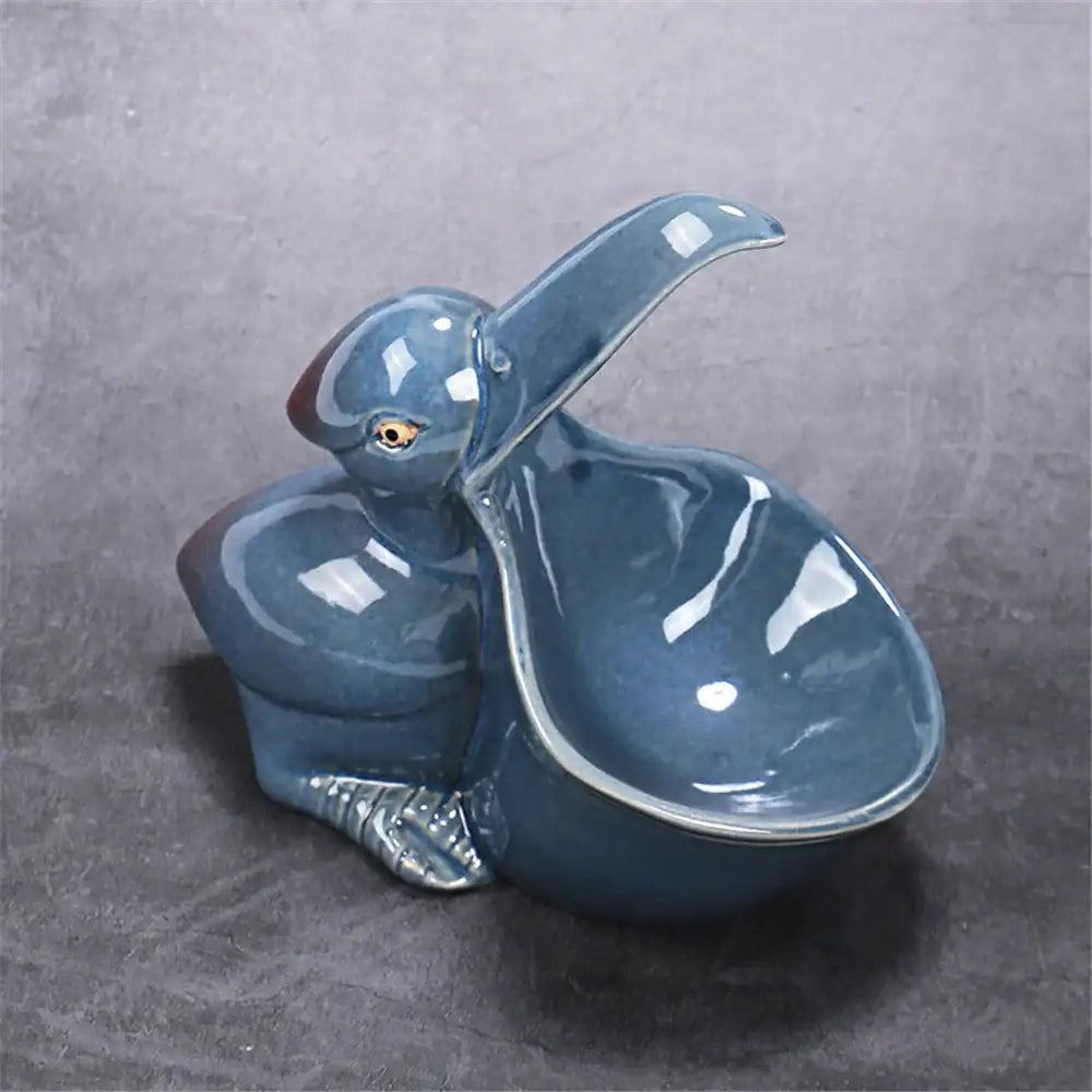 Glossy green & orange decorbites ceramic animal storage frog kitchen