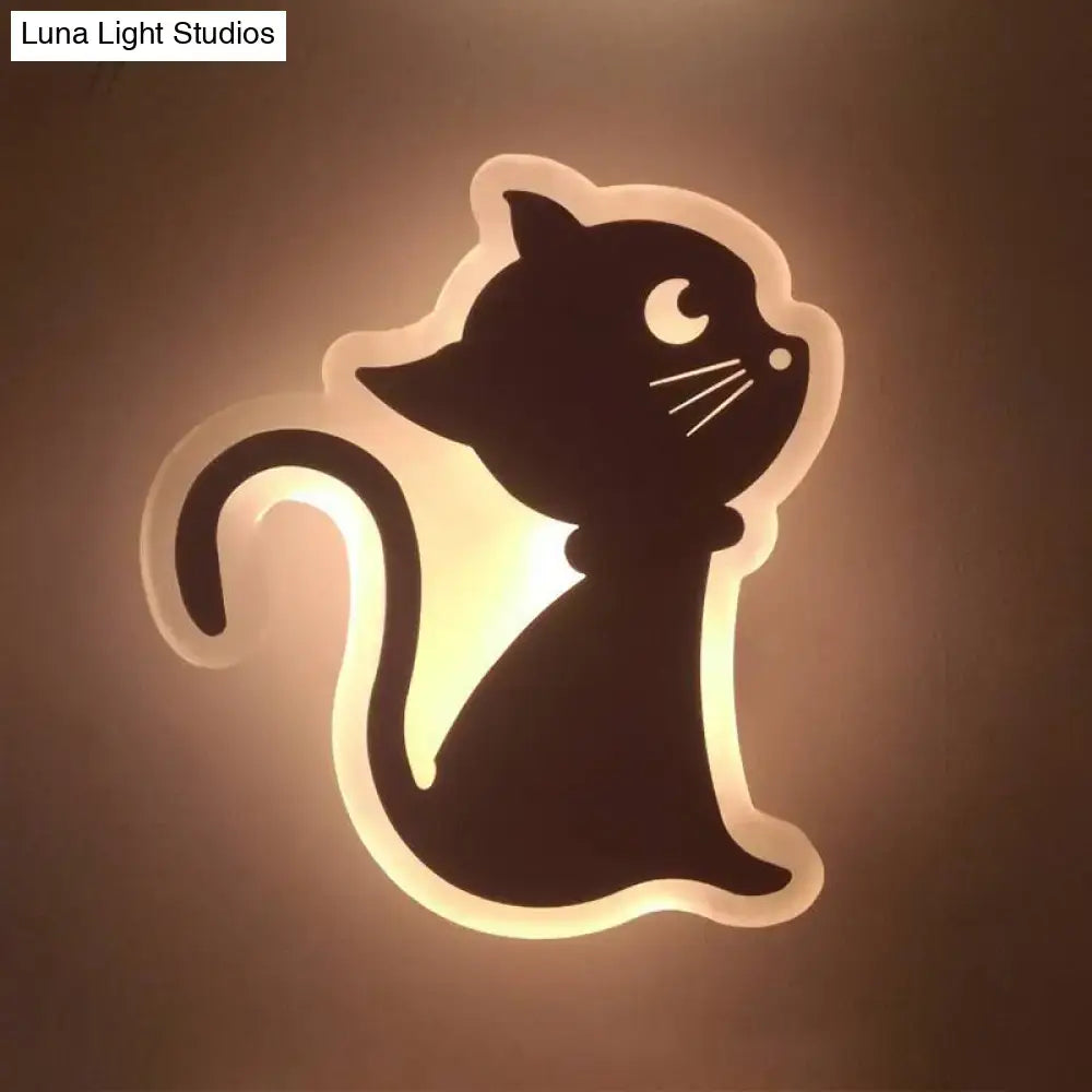 Gold & brown crescent led wall light – children’s bedroom sconce