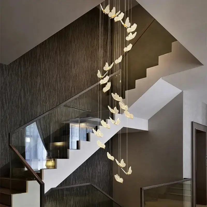 Gold butterfly chandelier living room pendant light