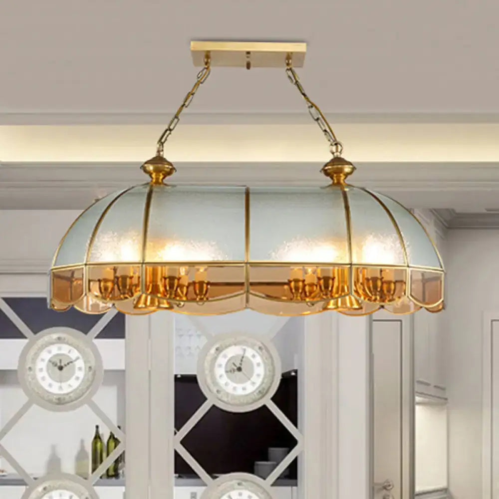 Gold dome frosted glass chandelier dining room 110v-120v pendant light