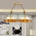 Gold dome frosted glass chandelier dining room 110v-120v pendant light