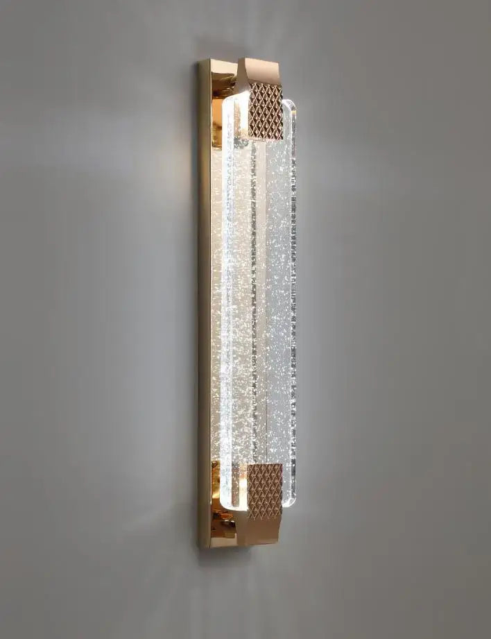 Gold textured bubble glass led wall lamp bedroom sconce