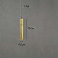 Golden bamboo tube pendant lights – dining room adjustable wire