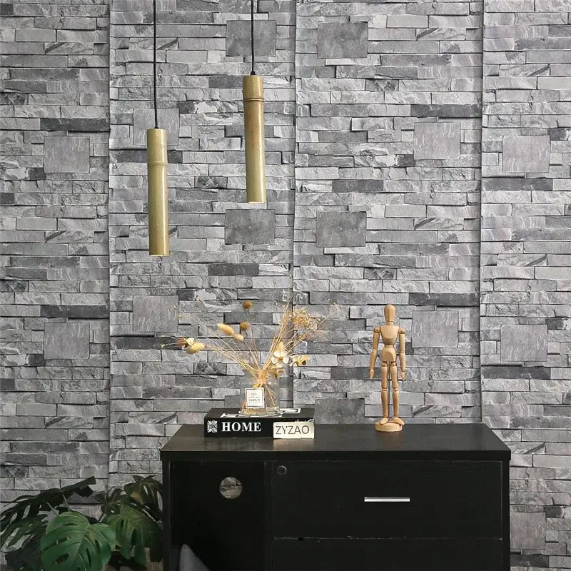 Golden bamboo tube pendant lights – dining room adjustable wire