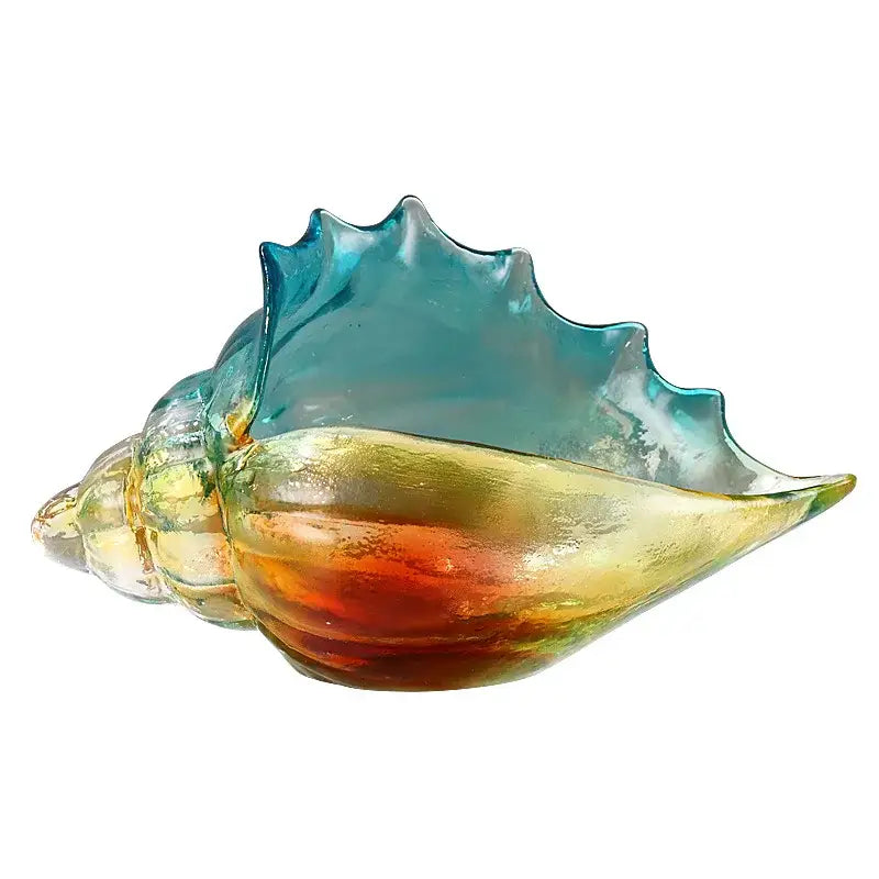Gradient conch glass key tray living room shell handicrafts container
