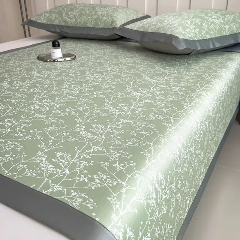 Gray & lavender branch pattern bed mat set bedroom cooling mattress