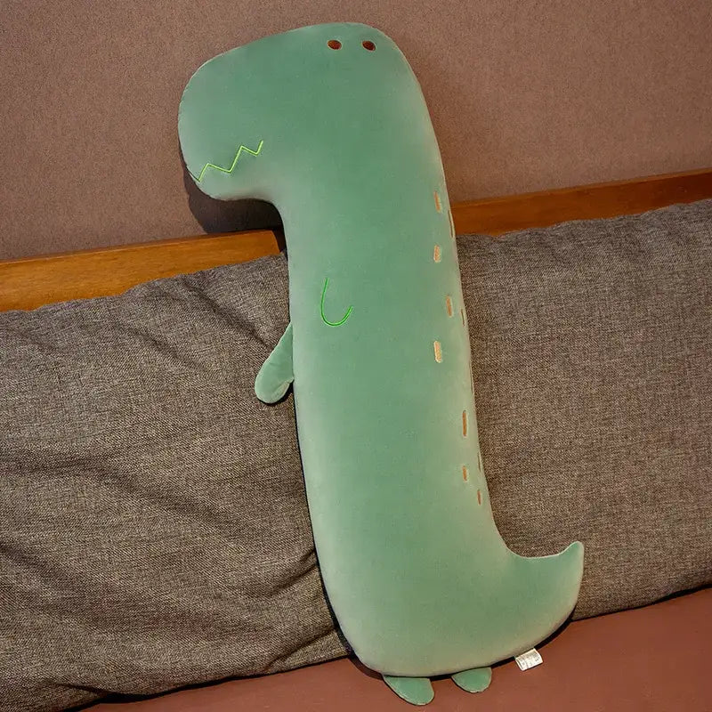 Green dinosaur cartoon comfort body pillow bedroom plush gift