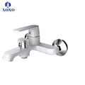 Green & orange chrome shower faucet set bathroom with handheld head