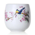 Hand-painted floral white porcelain kung fu tea cup dining room