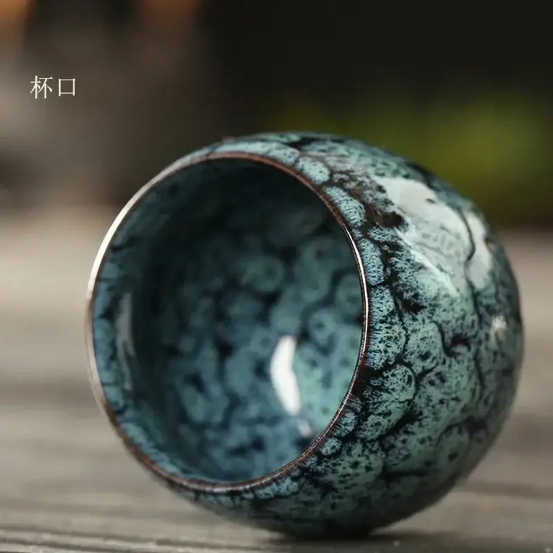 Handcrafted crackle glaze kung fu tea cup set dining room drinkware