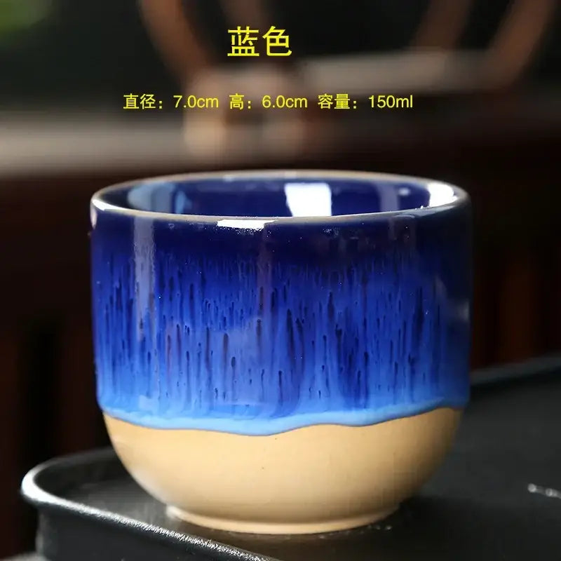 Handcrafted gradient ceramic kung fu tea cup set dining room drinkware