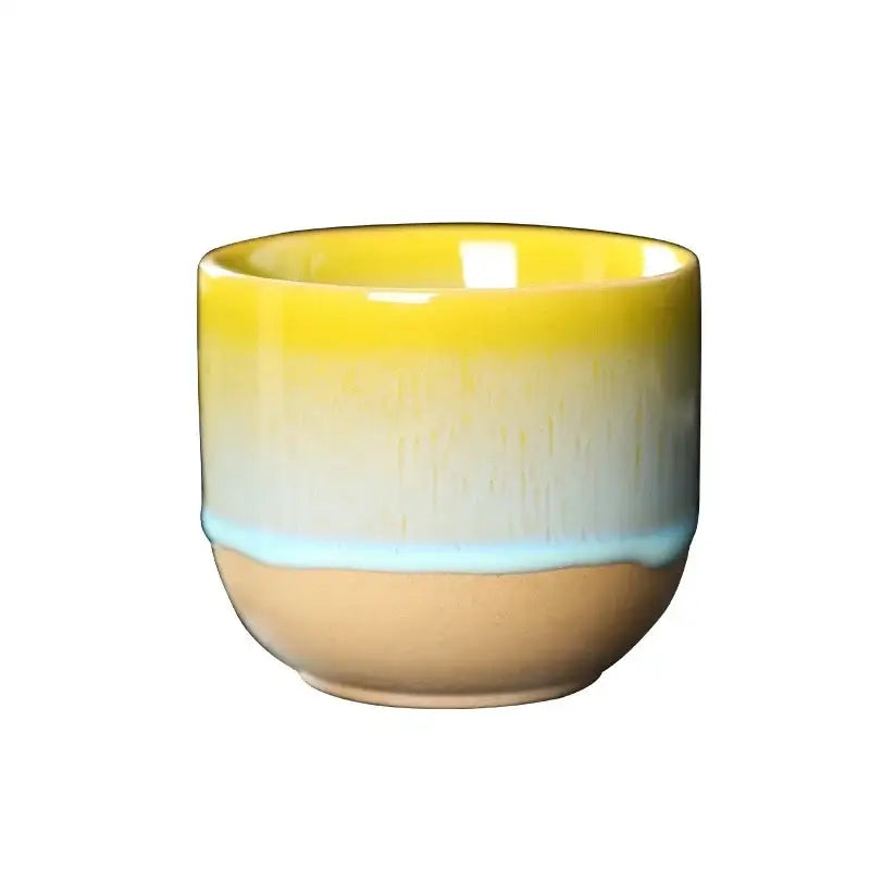 Handcrafted gradient ceramic kung fu tea cup set dining room drinkware