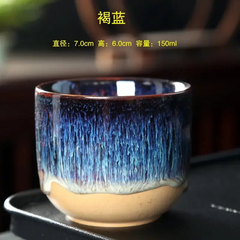 Handcrafted gradient ceramic kung fu tea cup set dining room drinkware