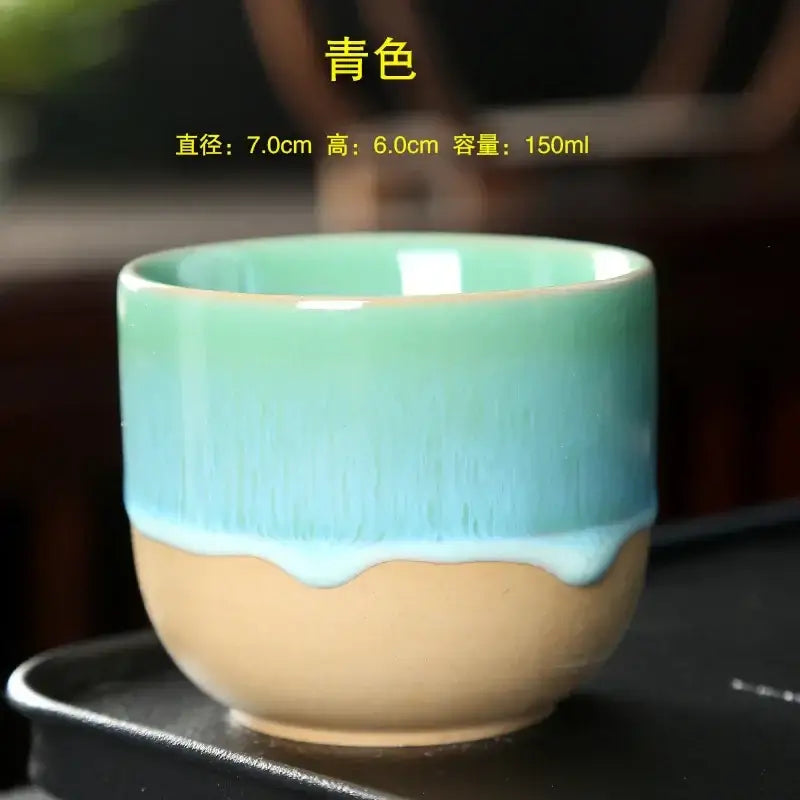 Handcrafted gradient ceramic kung fu tea cup set dining room drinkware
