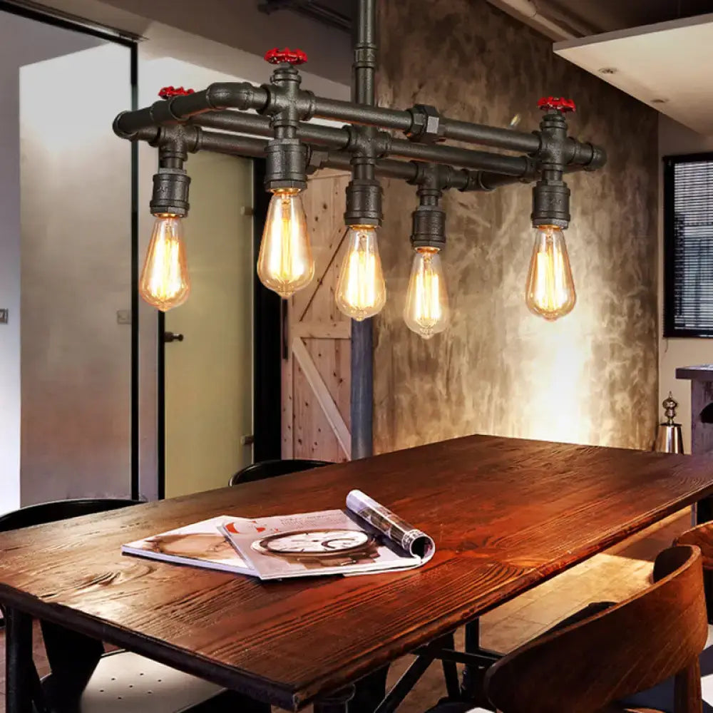 Hanging Ceiling Light 4/5-Light Rectangle