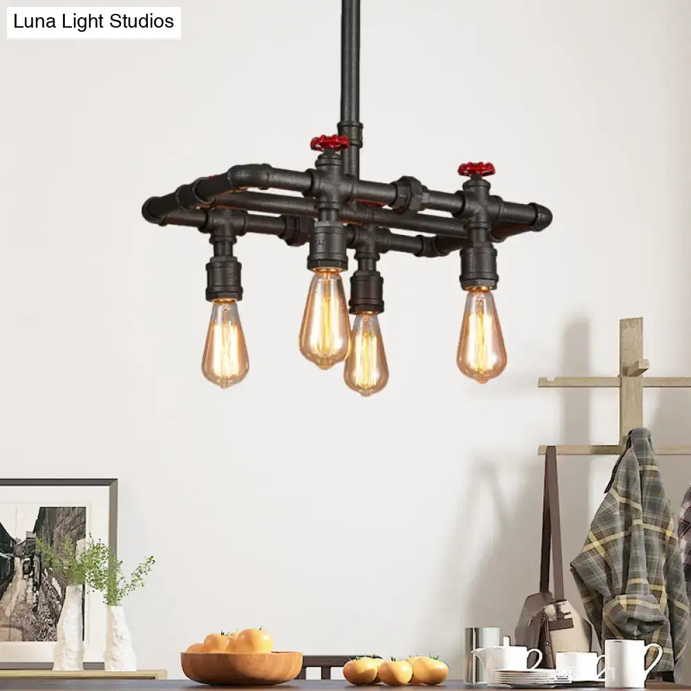 Hanging Ceiling Light 4/5-Light Rectangle