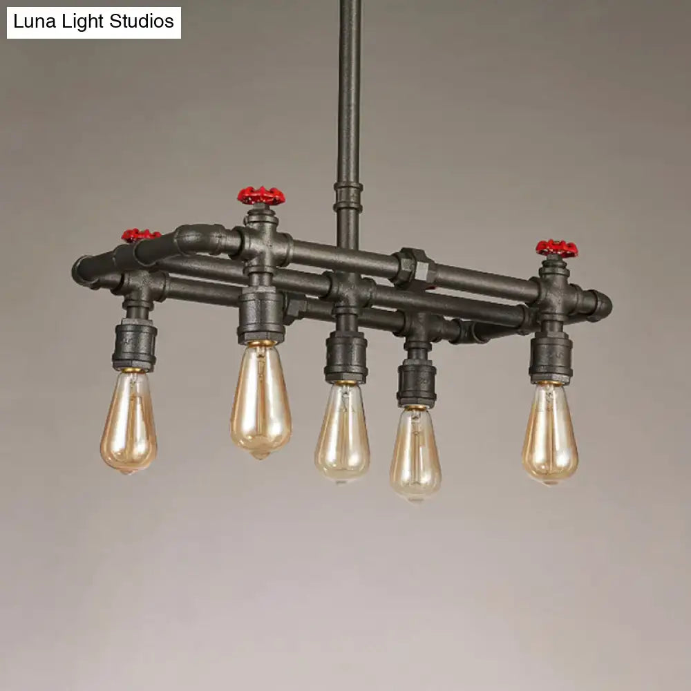 Hanging Ceiling Light 4/5-Light Rectangle