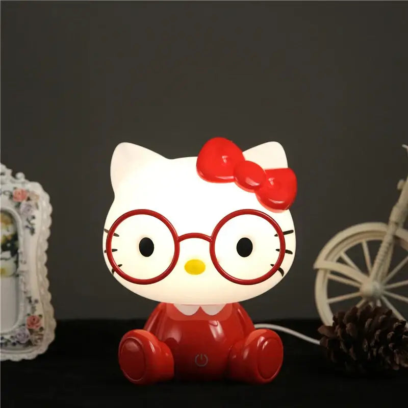 Hello kitty red & pink cartoon animal night light bedroom lamp