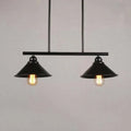Industrial black conical island pendant light – kitchen fixture