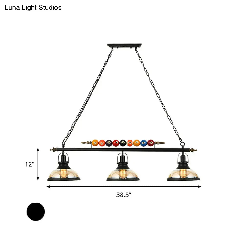 Industrial black island pendant light kit – kitchen billiard light