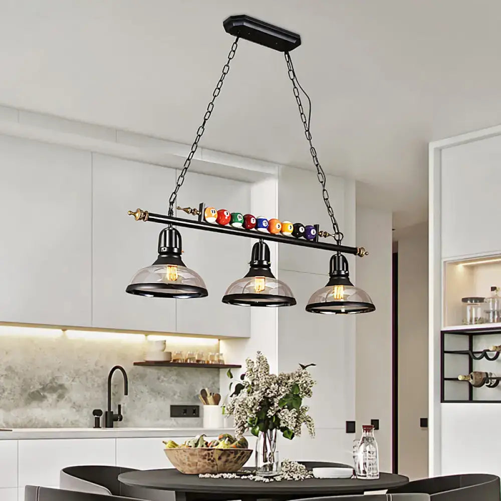 Industrial black island pendant light kit – kitchen billiard light