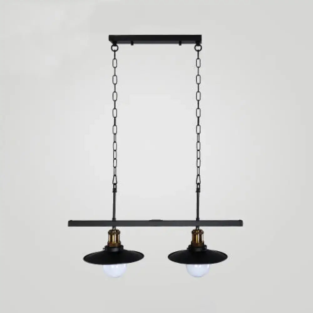 Industrial black metal flared light fixture kitchen pendant light