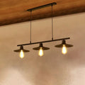 Industrial black metal island lamp dining room 3 light chandelier