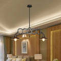 Industrial black metallic island saucer pendant ceiling light kitchen