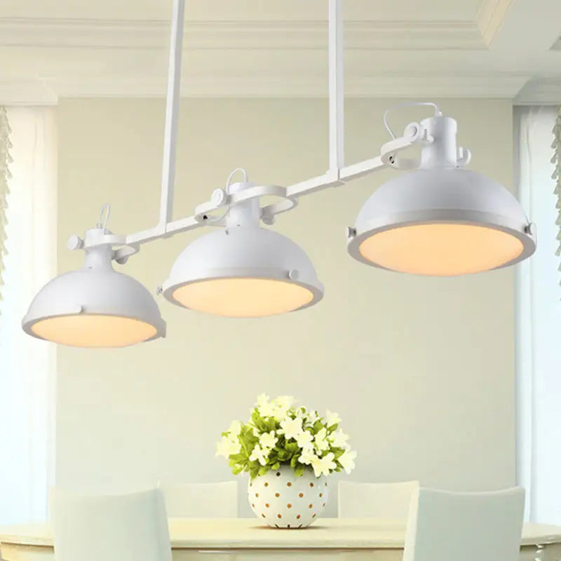 Industrial black & white metal ceiling lamp kitchen pendant light