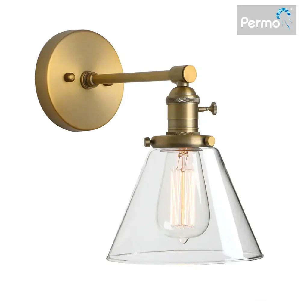 Industrial black wrought iron wall sconce – kitchen glass lamp