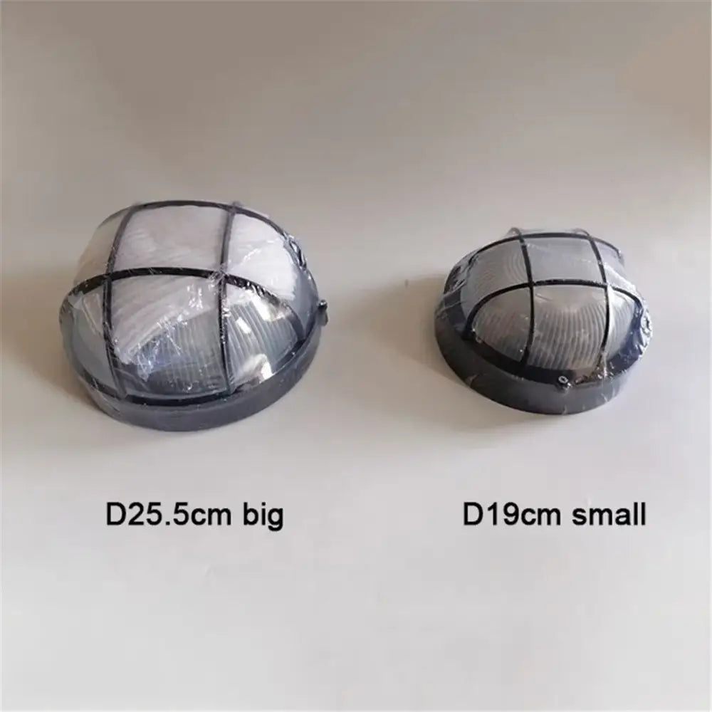 Industrial bronze metal cage outdoor ceiling lamp yard light
